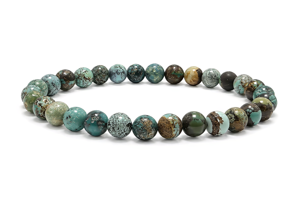 Bracelet Turquoise sur Matrice A perles 6mm chez Arabesk
