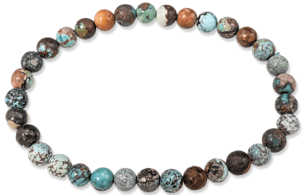 Bracelet Turquoise Naturelle de Chine A perles 5-6mm