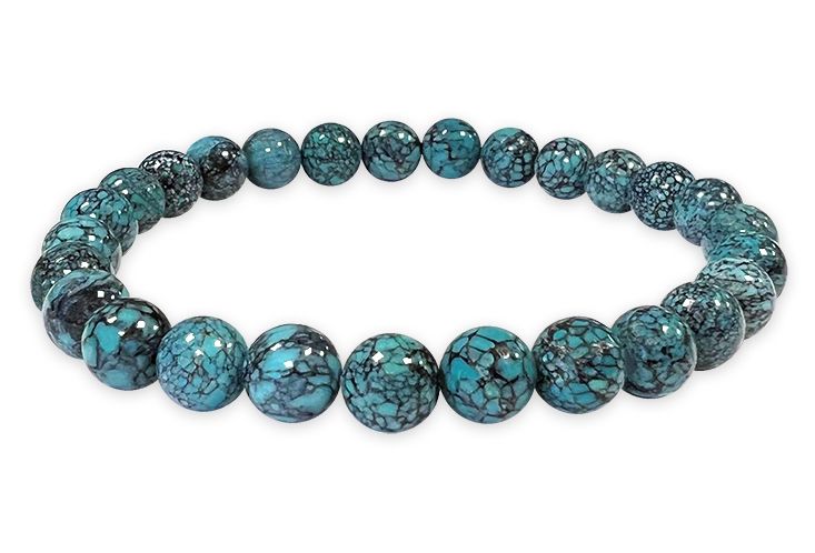 Bracelet turquoise naturelle de Chine AAA perles 6mm