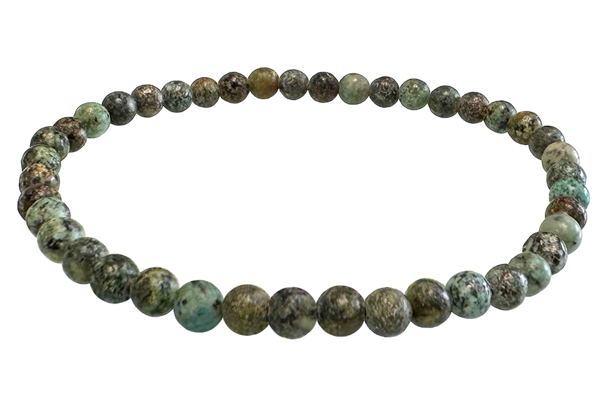 Bracelet turquoise naturelle d'Afrique perles 4-5mm