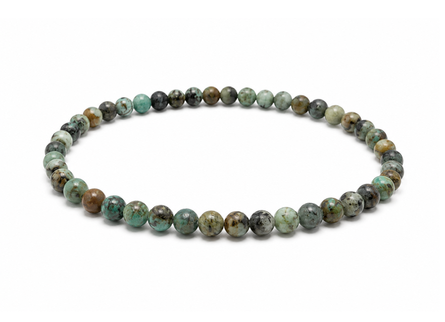 Natural African Turquoise Bracelet AB 4-5 mm Beads chez Arabesk