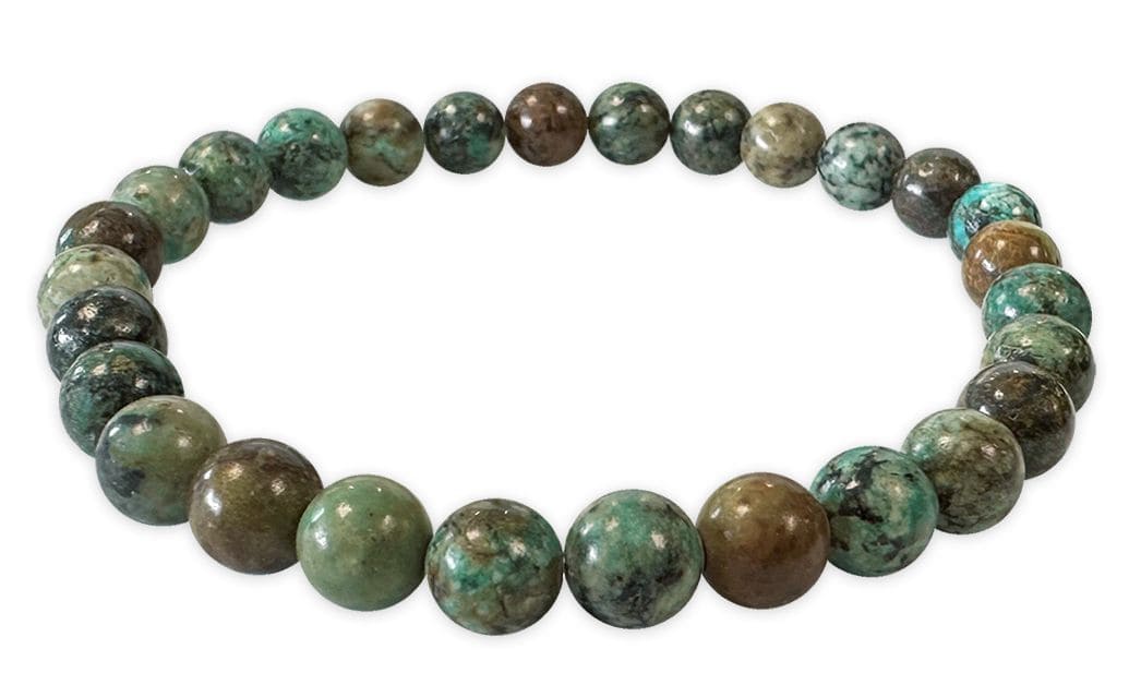 Bracelet turquoise naturelle d'Afrique perles 6mm chez Arabesk