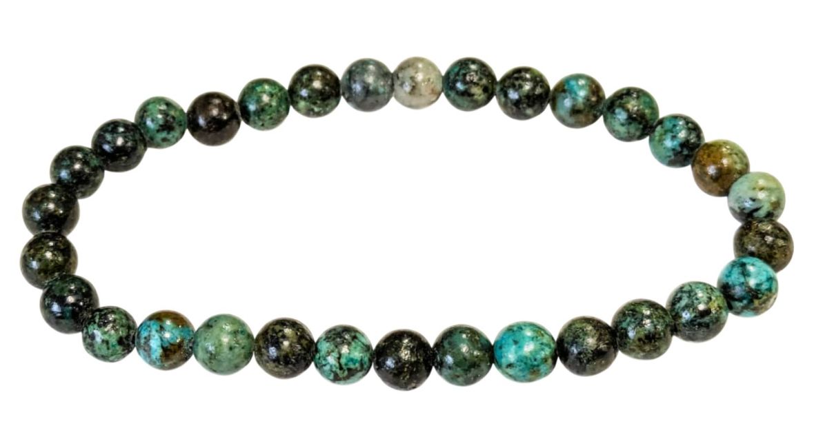 Bracelet Turquoise Naturelle d'Afrique A perles 6-7mm