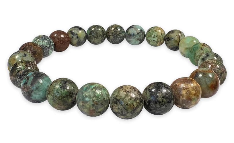 Bracelet turquoise naturelle d'Afrique perles 8mm chez Arabesk