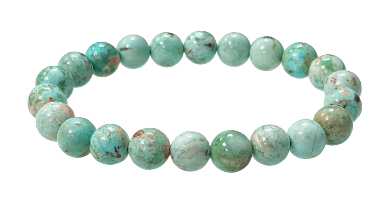 Bracelet Turquoise du Pérou Naturelle AA perles 8mm
