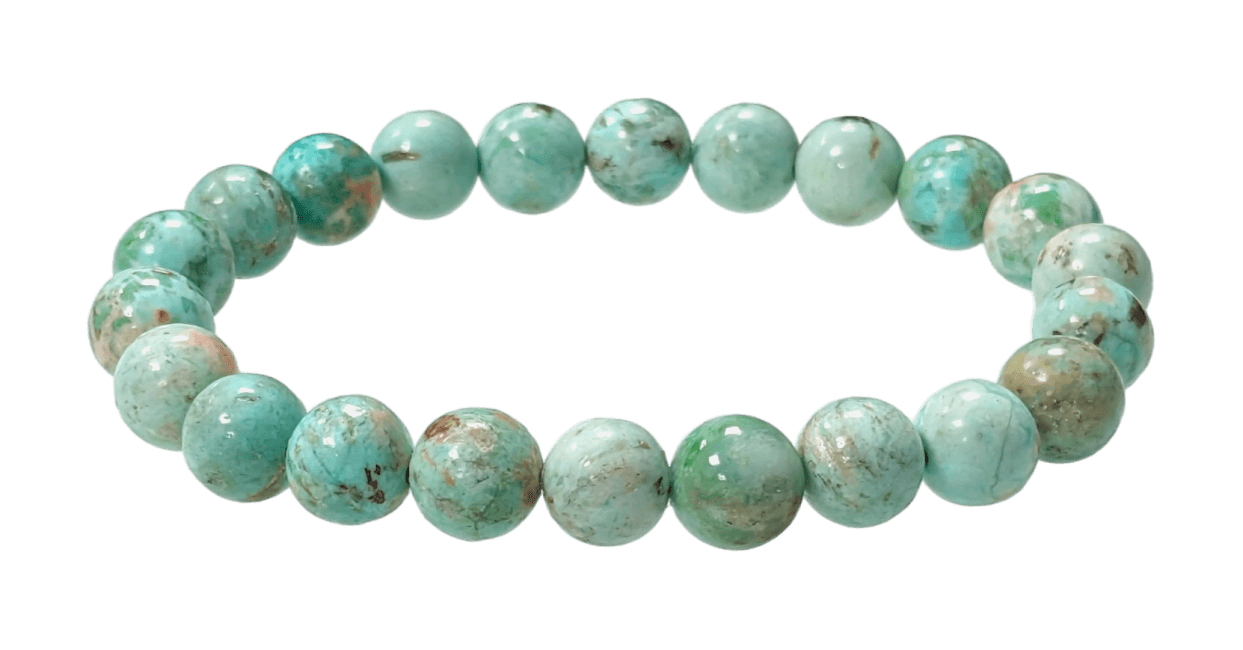 Bracelet Turquoise du Pérou Naturelle AA perles 8mm