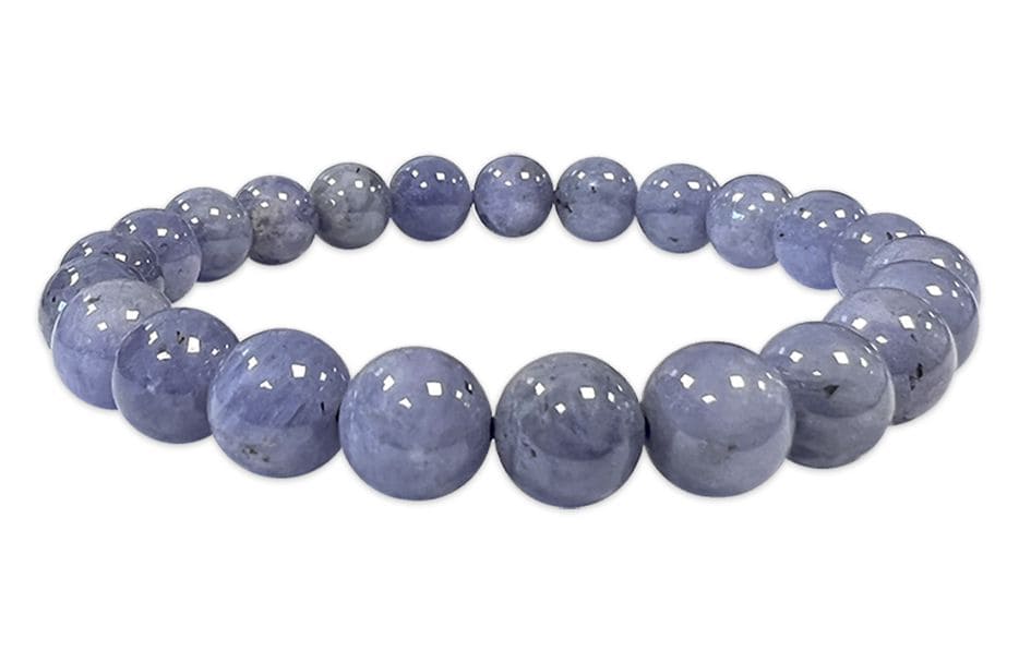 Bracelet Tanzanite AA perles 7.5-8.5mm