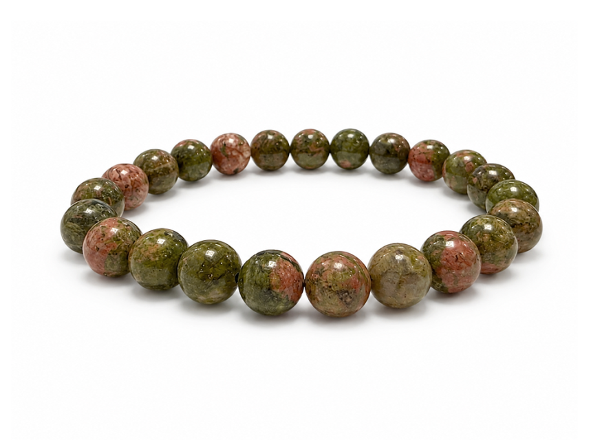 Bracelet Unakite A Perles 8-9 mm chez Arabesk
