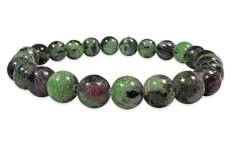 Armband Zoisite mit Rubin A Perlen 8mm