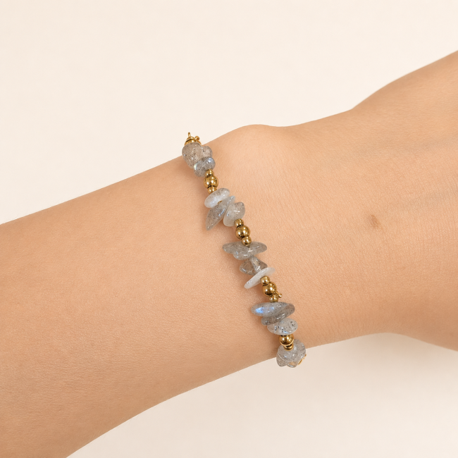 Bracelet Énergie en Labradorite A – Éclats de Pierre