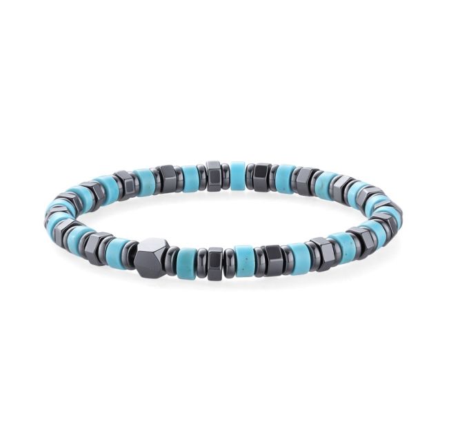 Bracelet Turquénite, Hématite perles 6 mm
