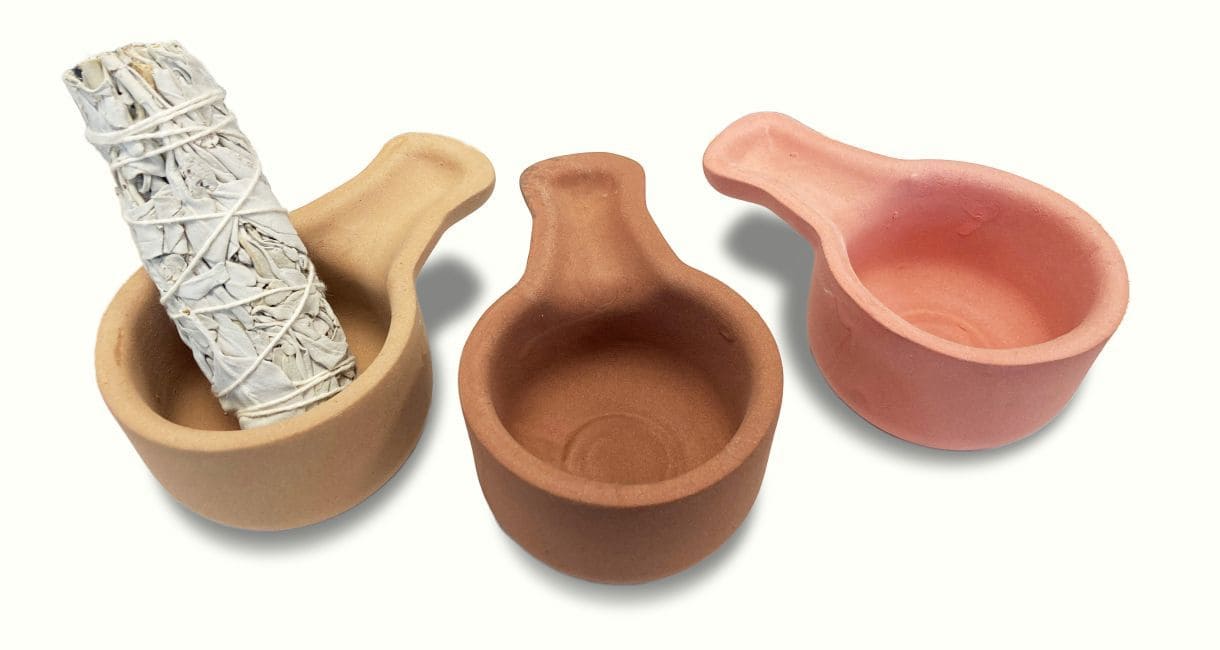 Brûleur terre  cuite beige fabriqué à la main chez Arabesk|fr