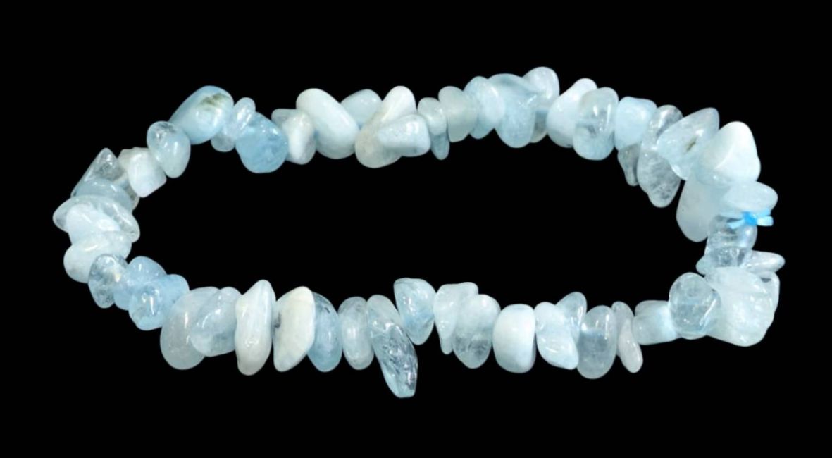 Bracelet Aigue Marine AA chips chez Arabesk|fr