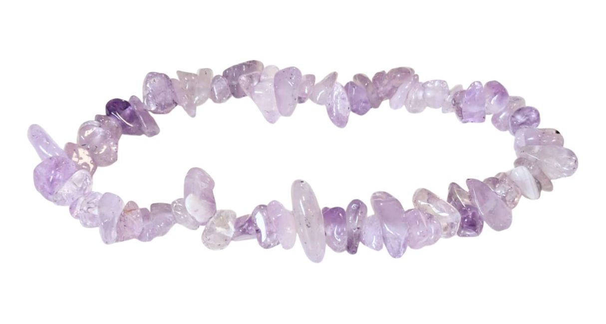 Bracelet Amethyste Lavande A chips 5-8mm 18cm