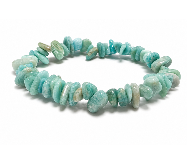 Bracelet Chips en Amazonite du Pérou A+ 5-8mm