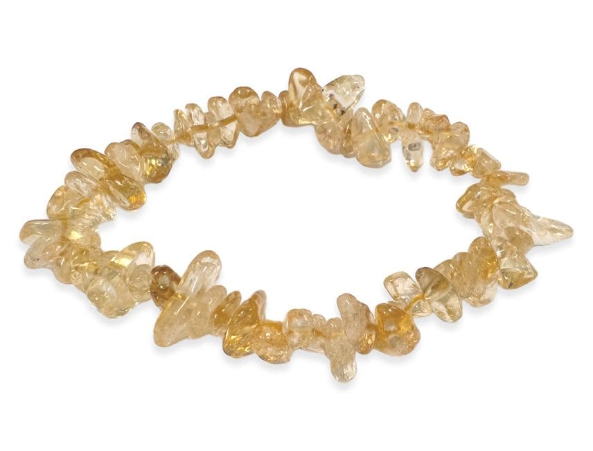 Bracelet Citrine chauffée chips 18cm