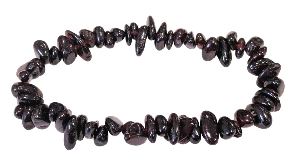 Bracelet Grenat Rouge A chips 18cm