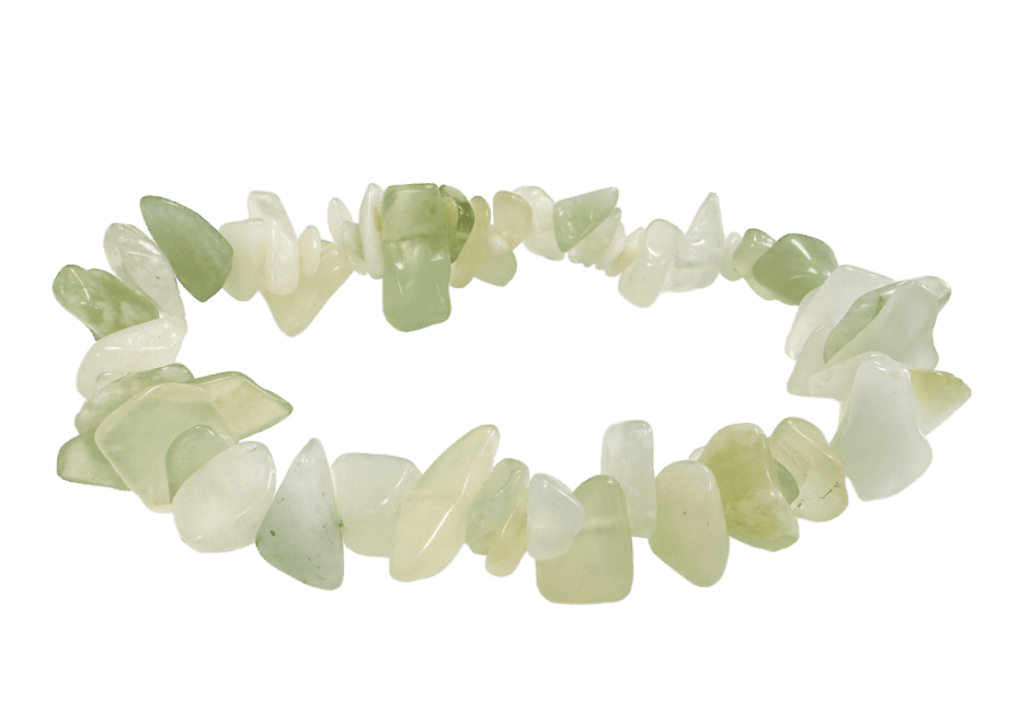 Bracelet chips Jade de Chine A 5-8mm 18cm