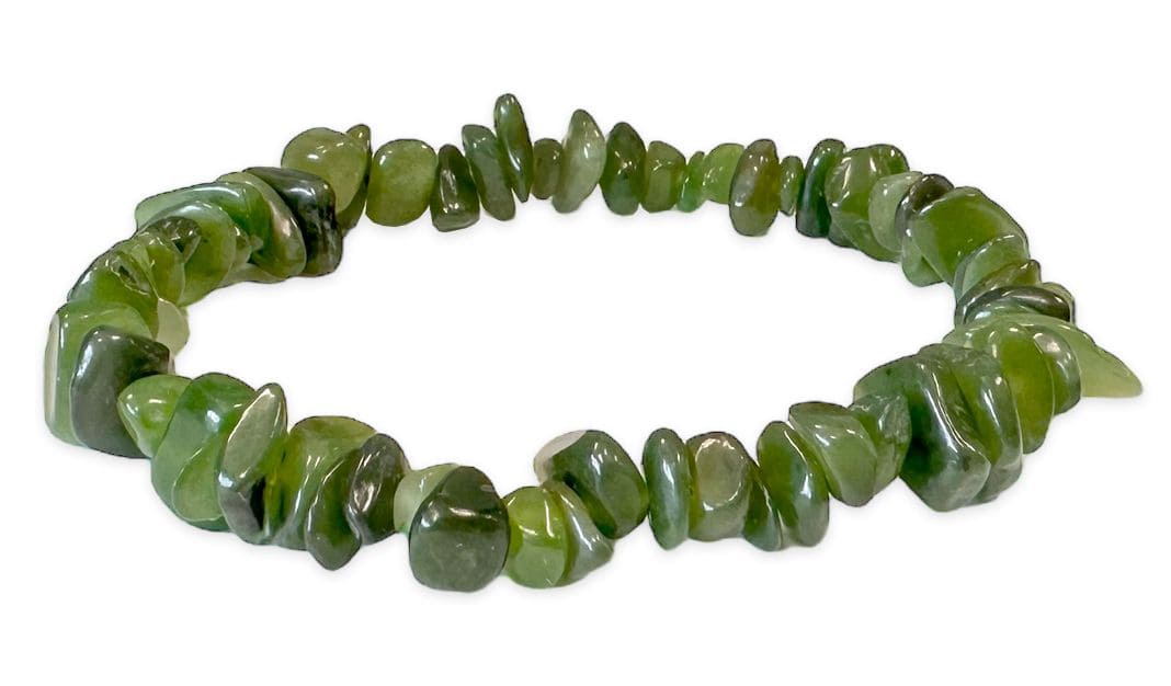 Bracelet chips Jade Néphrite Canada AA 18cm