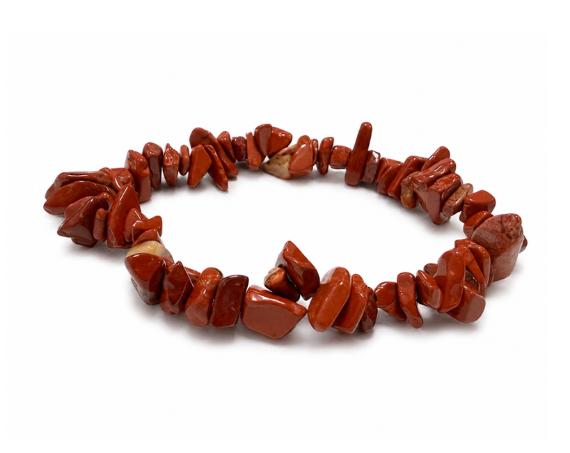 Bracelet Chips Jaspe Rouge AB 5-8mm chez Arabesk