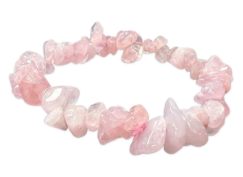 Bracelet quartz rose AA chips 18cm