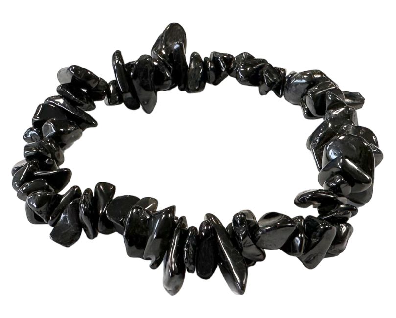 Bracelet Tourmaline noire A chips 16-18cm