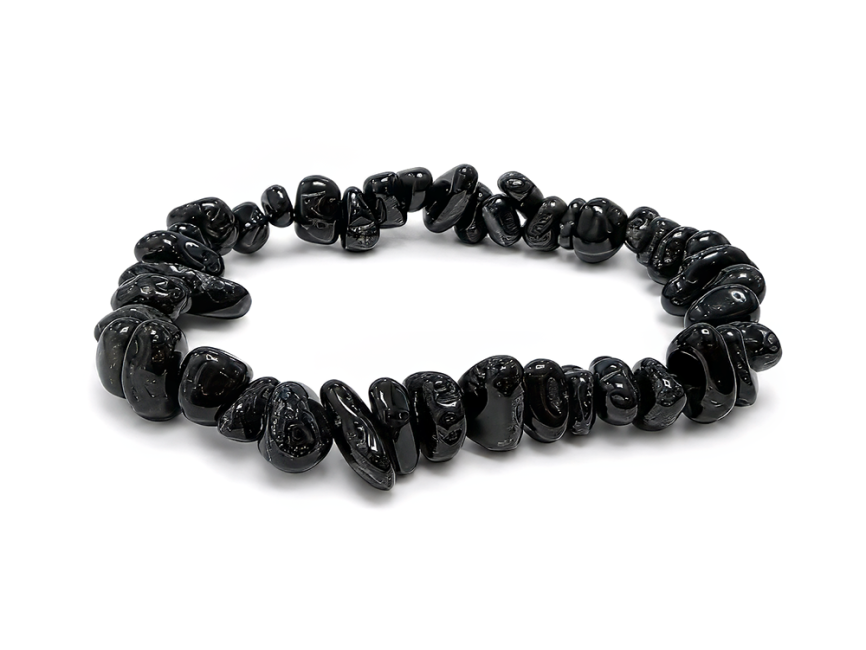 Bracelet Chips Tourmaline Noire A 5-8mm