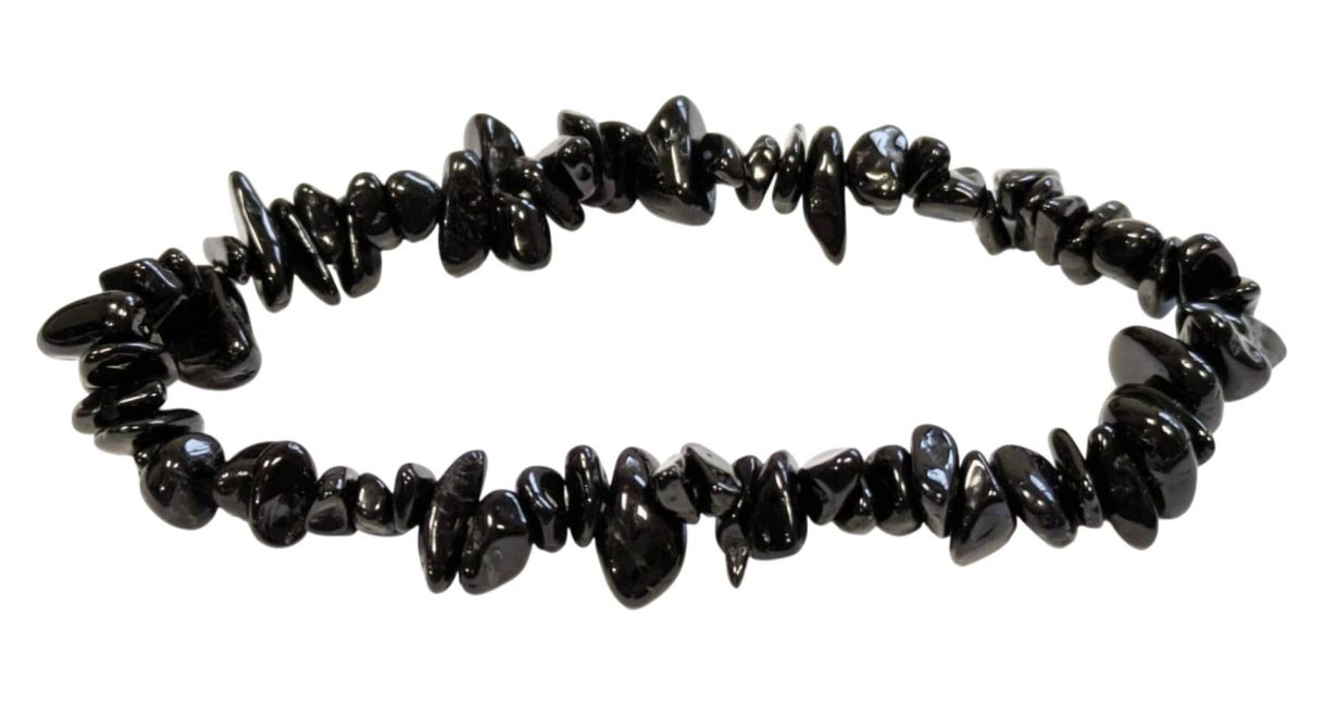 Bracelet Tourmaline noire A chips 16-18cm