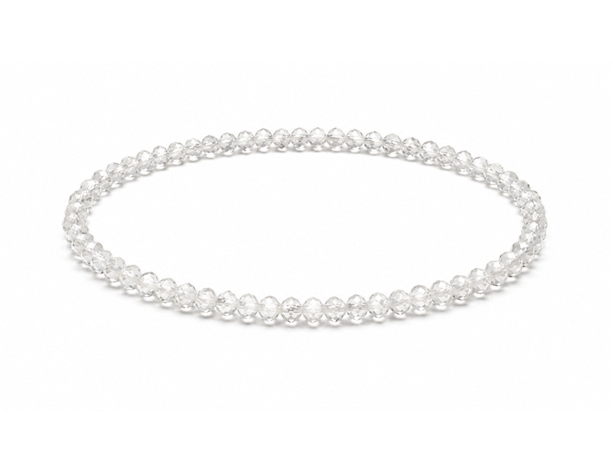 Bracelet en Cristal de Roche Facetté A – Perles 3 mm