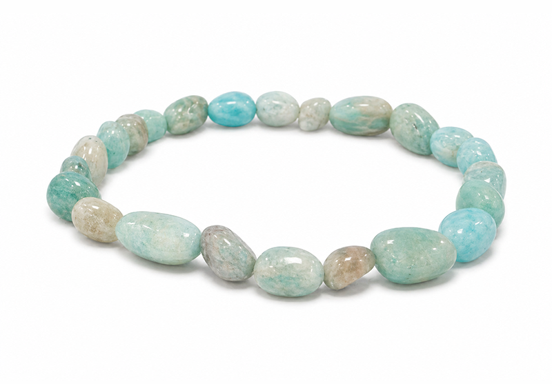 Bracelet pierres roulées Amazonite Pérou A 5-8mm chez Arabesk