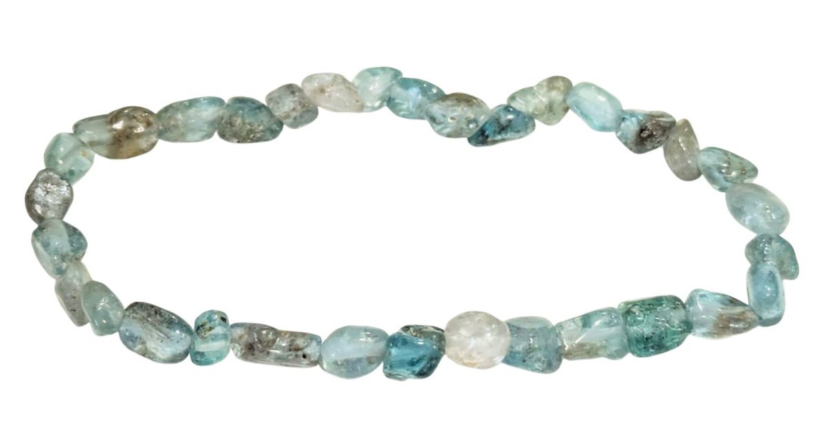 Bracelet Apatite Bleue A+ pierres roulées