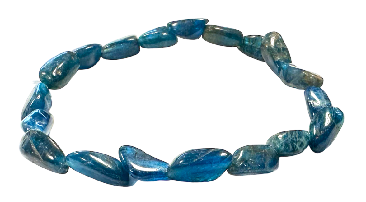 Bracelet Apatite Bleue pierres roulées