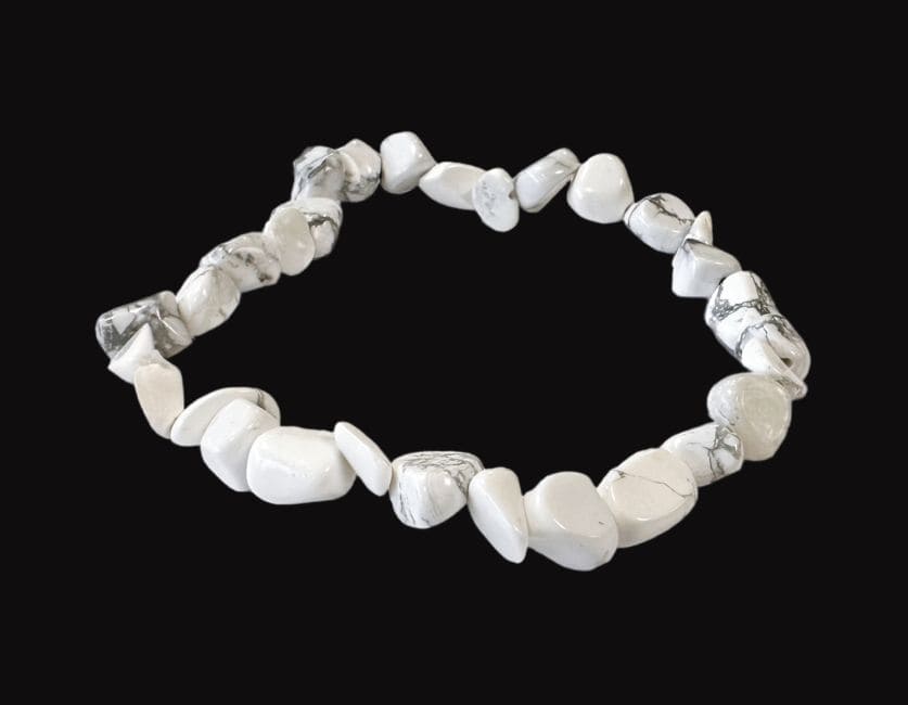 Bracelet Howlite A pierres roulées