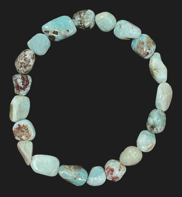 Bracelet Larimar pierres roulées