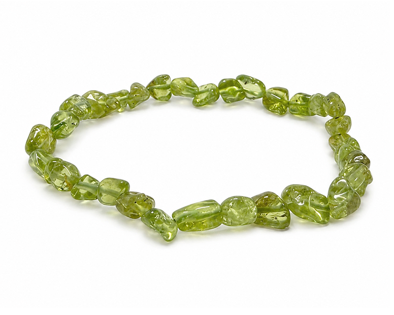 Bracelet Péridot A+ pierres roulées chez Arabesk