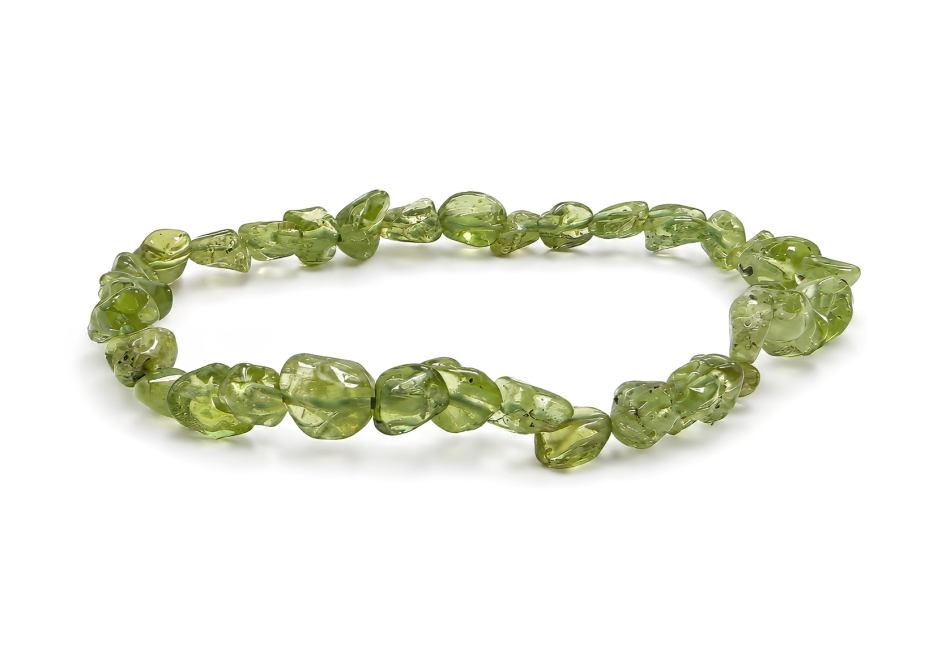 Bracelet Pierres Roulées Péridot A+ 6-8 mm chez Arabesk