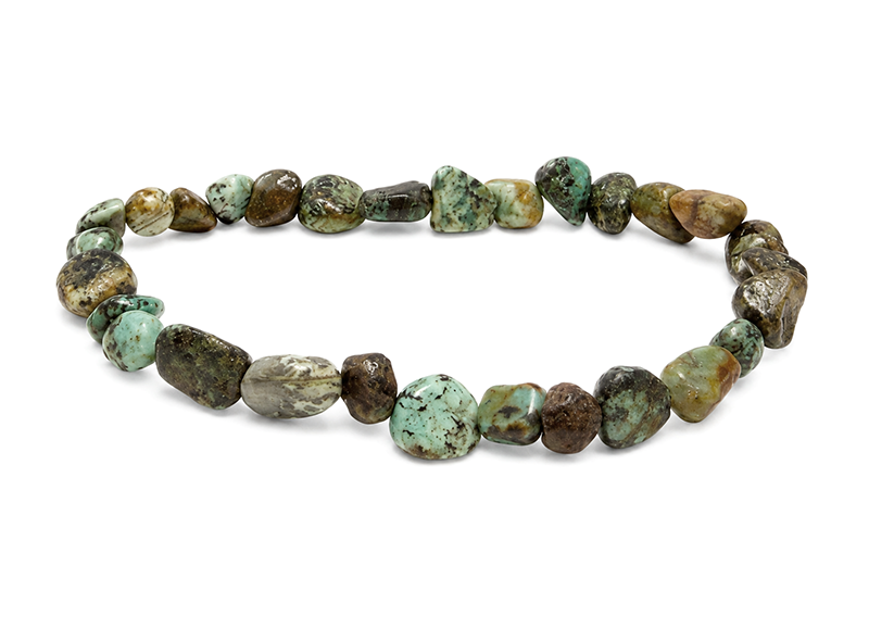 Bracelet Pierres Roulées Turquoise d’Afrique AB 5-8mm chez Arabesk