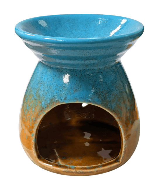 Brûleur Huile en Céramique Dégradé Bleu 8.5cm chez Arabesk|fr