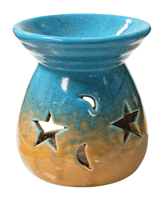 Brûleur Huile en Céramique Dégradé Bleu 8.5cm chez Arabesk
