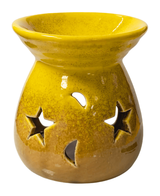 Brûleur Huile en Céramique Dégradé Jaune 8.5cm chez Arabesk