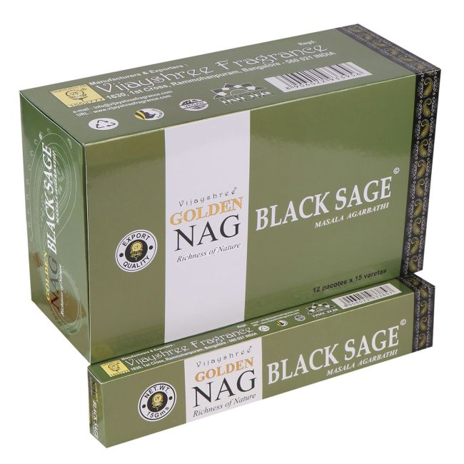 Encens Vijayshree Golden Nag Black Sage 15g