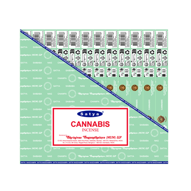 Encens Satya Cannabis 15g chez Arabesk|fr