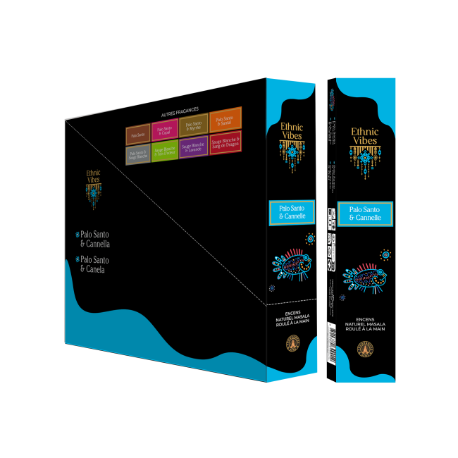 Encens Fragrances & Sens Ethnic Vibes Palo Santo & Cannelle masala 15g chez Arabesk