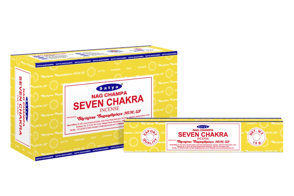 Encens satya Sept Chakra 15g chez Arabesk