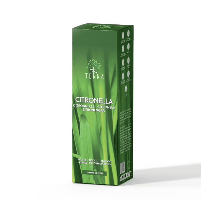 Encens TERRA Citronnelle sans charbon 12grs chez Arabesk