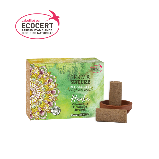 Dhoop Perma Nature Herba Citronnelle Labellisé Ecocert chez Arabesk
