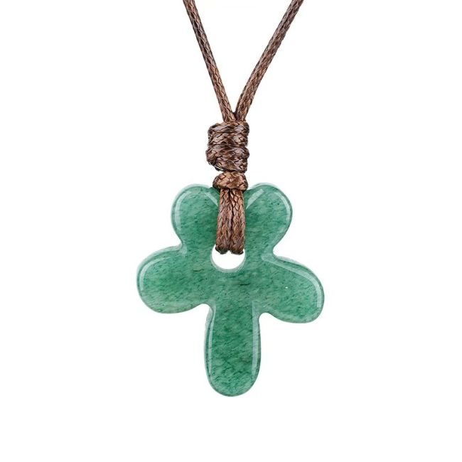 Collier Fleur Aventurine Verte chez Arabesk