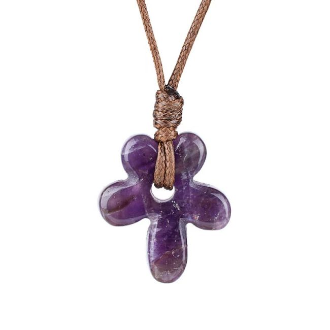 Collier Fleur Améthyste chez Arabesk