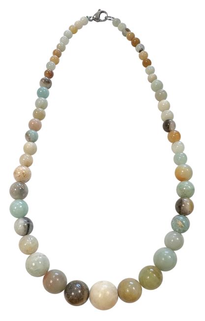Amazonite Multicolore Collier Chute Perles 6-14mm 45cm