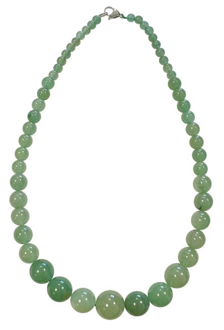 Aventurine Verte A Collier Chute Perles 6-14mm 45cm